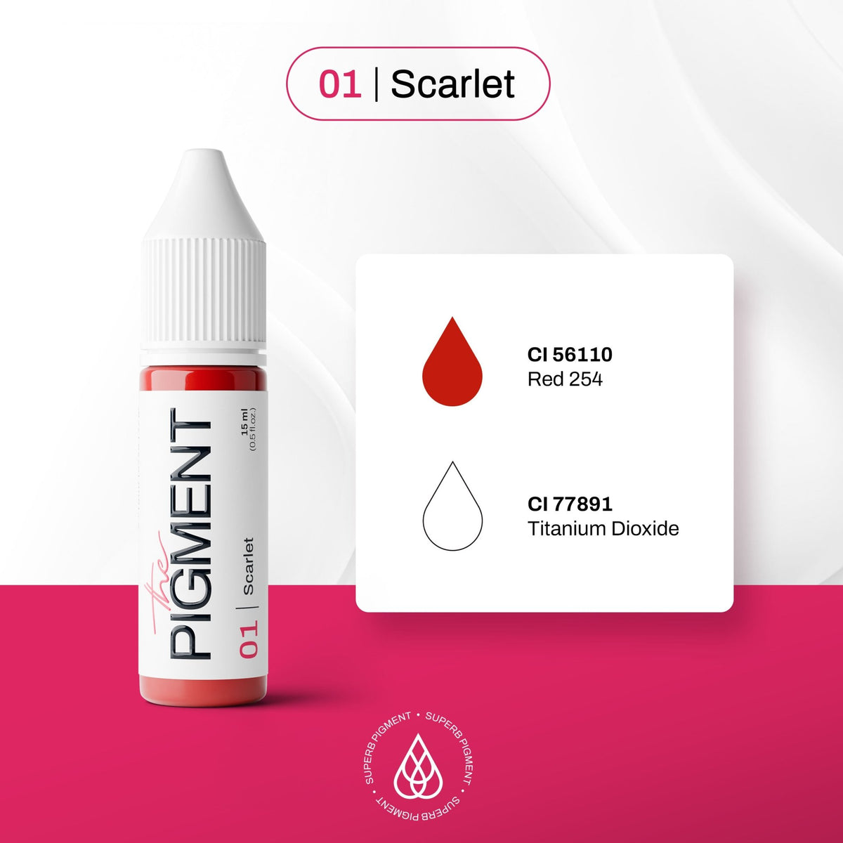 The Pigment - 01 Scarlet - 15ml