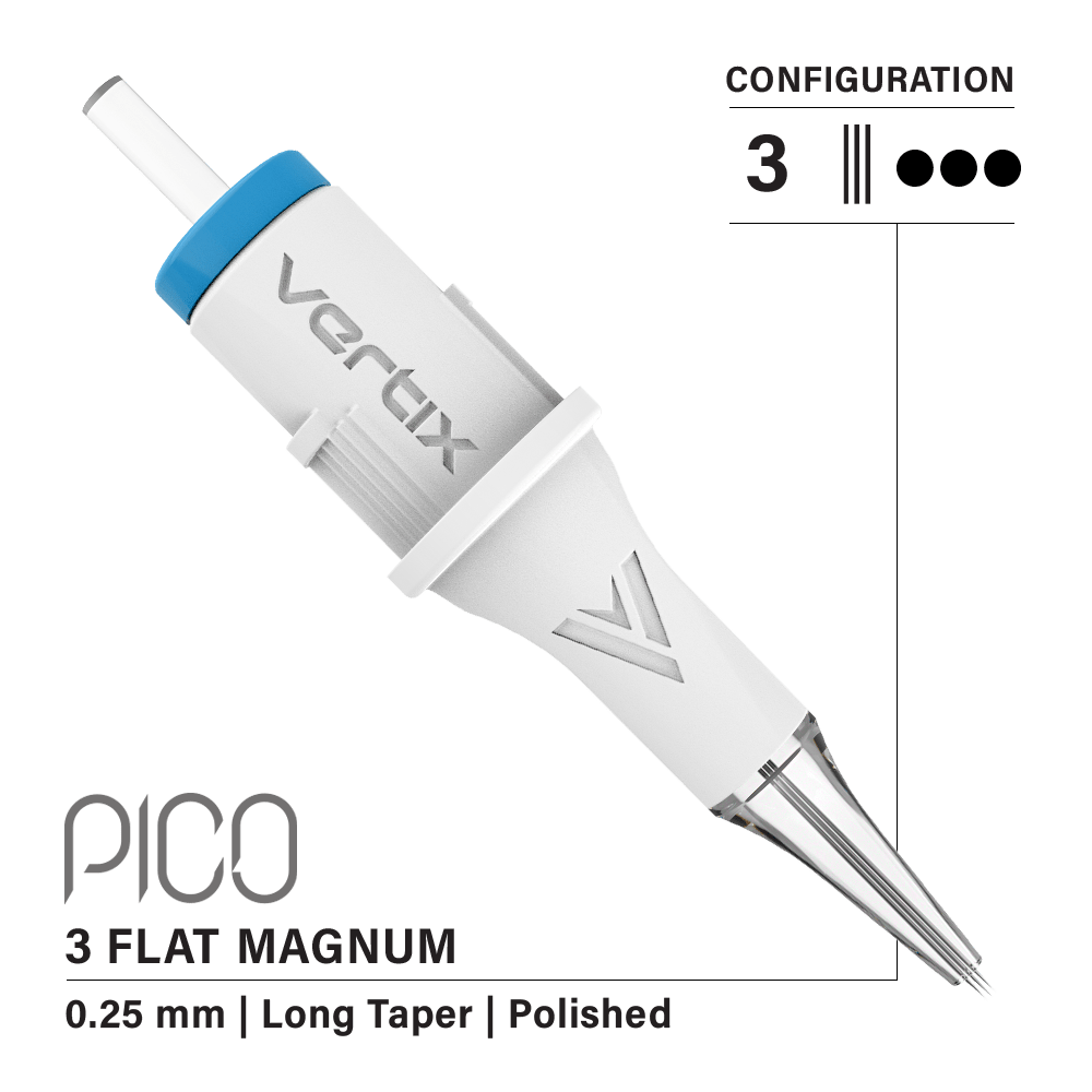 Vertix Pico 3 Magnum Flat PMU cartridge needle, single piece