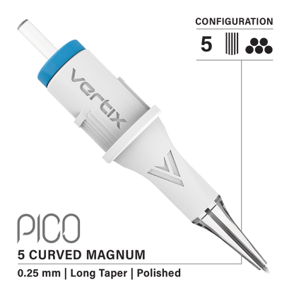 Vertix Pico 5 Magnum Curved PMU cartridge needle, single piece