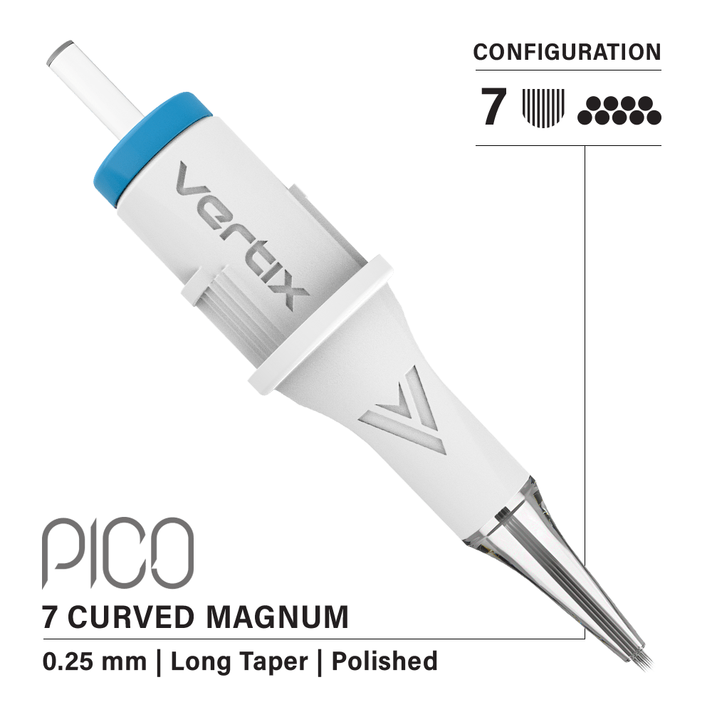 Vertix Pico 7 Magnum Curved PMU cartridge needle, single piece