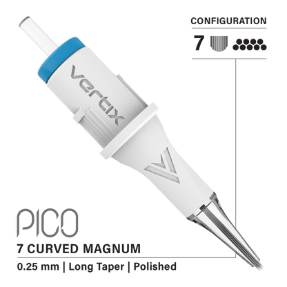 Vertix Pico 7 Magnum Curved PMU cartridge needle, single piece
