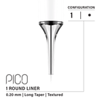 Vertix Pico 1 Round Liner PMU cartridge single needle