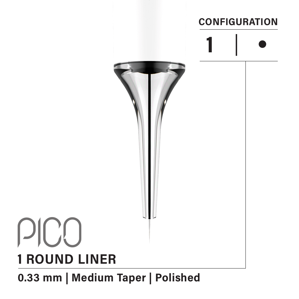Vertix Pico 1 Round Liner cartridge slim tapered body